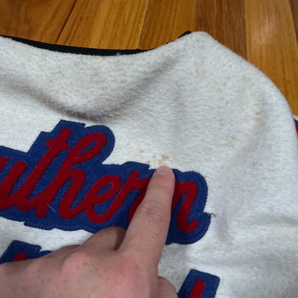 VTG 70s (?) Fab-Knit Cheerleader Varsity Jacket Southern Sweethearts Riverside - Picture 10 of 15